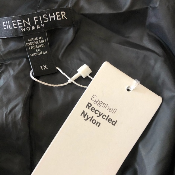 Eileen Fisher Hooded Recycled Nylon Jacket 1X Plus - Picture 10 of 12